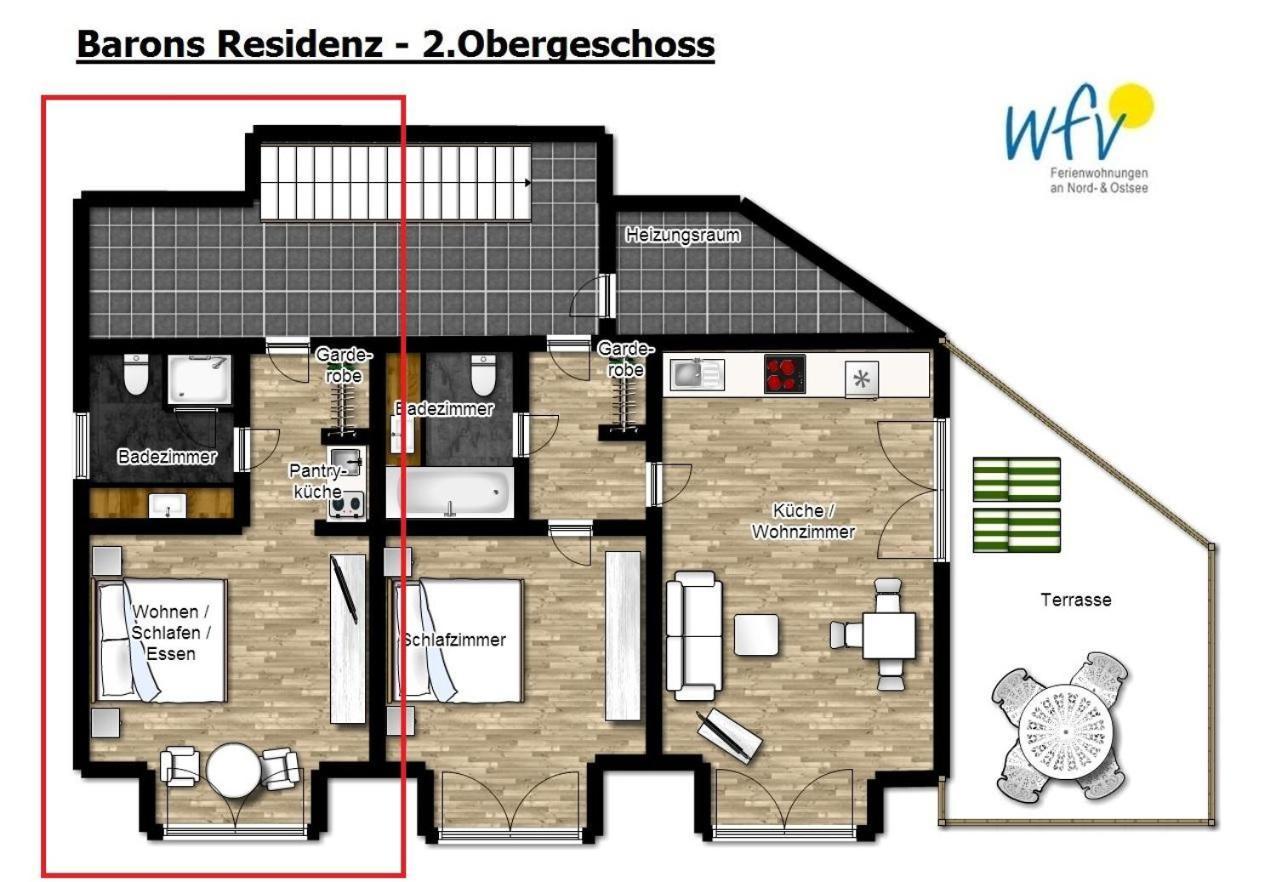 Barons Residenz Ferienwohnung 7 Borkum Esterno foto